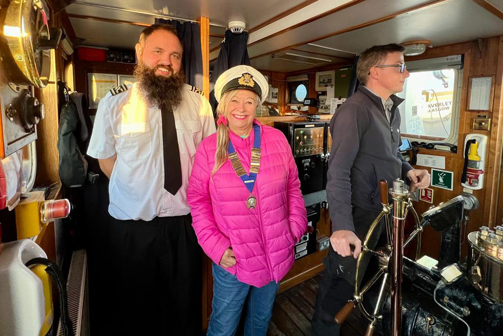 All Aboard The World’s Only Seagoing Paddle Steamer